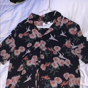 Topman Floral Shortsleeved Button Down